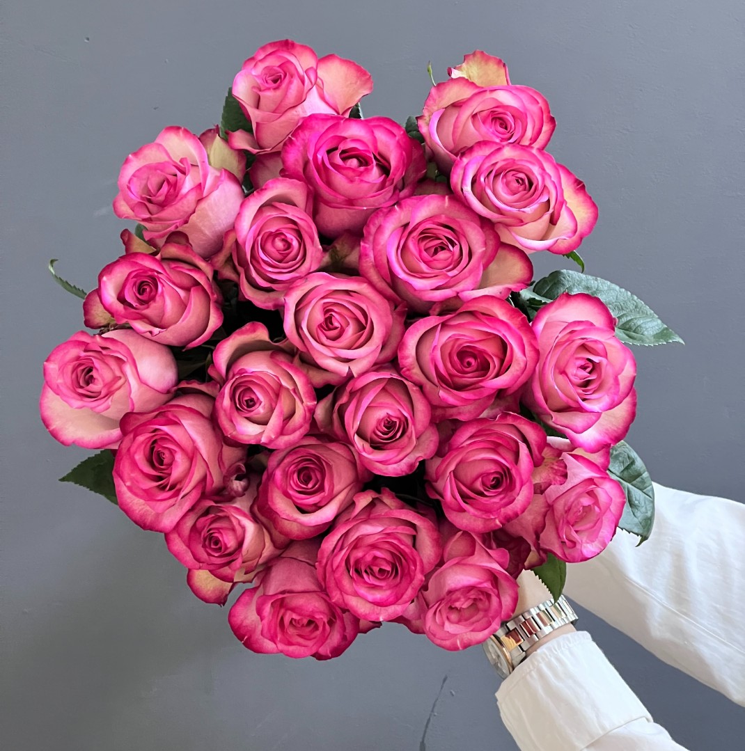 Роза розовая Карусель 40 см.